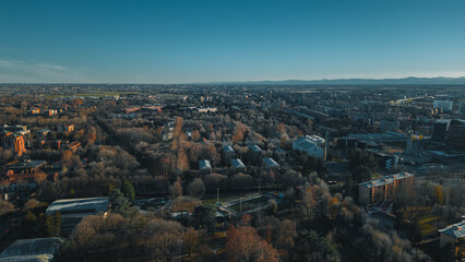 Aerial Photography Italy City San Donato Milanese. Milan, Italiy, Lombardia. Italiano Fotografia aerea Italia Citta San Donato Milanese. Milano, Italia, Lombardia.