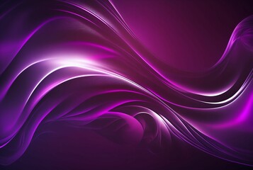AI generated illustration of purple theme waves and lines background for presentation