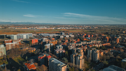 Aerial Photography Italy City San Donato Milanese. Milan, Italiy, Lombardia. Italiano Fotografia aerea Italia Citta San Donato Milanese. Milano, Italia, Lombardia.