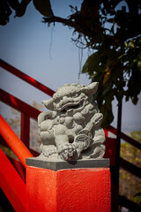 Temple statue Wat Pra That Doi Pra Chan, Mae Tha North of Thailand