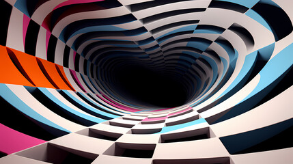 Abstract optical illusion background