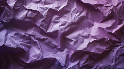 Texture of crumpled purple paper with dramatic shadows