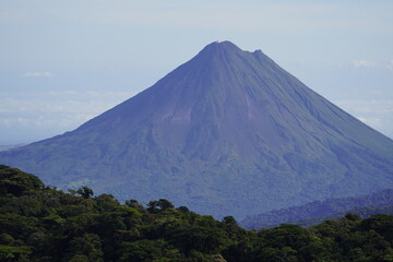 Arenal Volcano is an active andesitic stratovolcano in north-western Costa Rica around 90 km northwest of San José, in the province of Alajuela, canton of San Carlos, and district of La Fortuna.