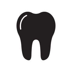Tooth Icon in flat style.