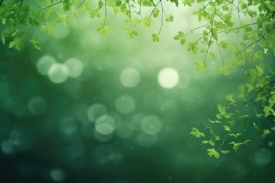 Naturethemed blurred bokeh background with green texture.
