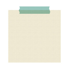 sticky note washi tape isolated on transparent. Post-it note vector element.