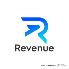 R initial logo vector illustration