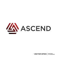 Abstract hexagon logo vector illustration