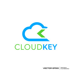 Cloud key logo vector illustration