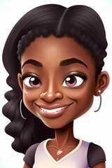 AI generated illustration of the cartoon of Simone Biles