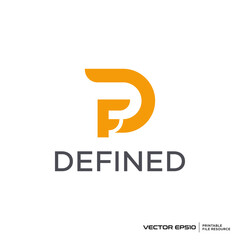 Initial P F logo vector illustration