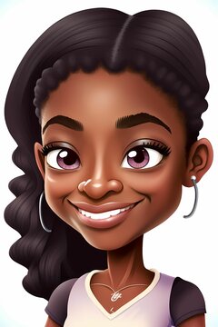 AI generated illustration of the cartoon of Simone Biles