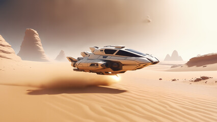 desert science fiction speeder - 731691146