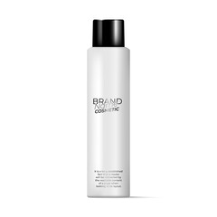 White jar for cosmetic product with white lid. 
Spray,bottle for shower gel, lotion