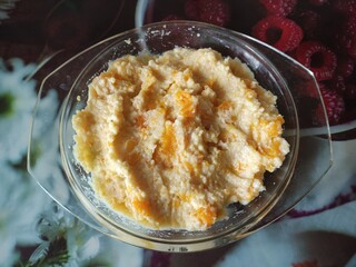 Corn porridge with a pumpkin