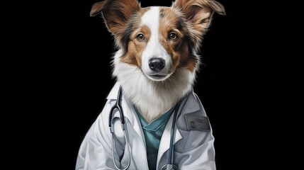 dog, Cardigan Welsh Corgi in doctor gown