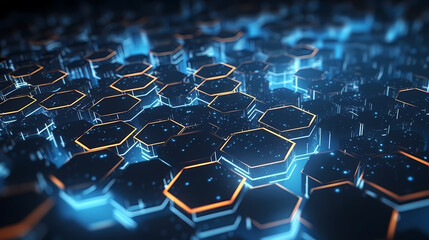Obraz premium Digital technology abstract graphics poster web page PPT background