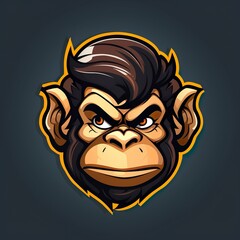 vector design gaming esport mascot logo of monkey