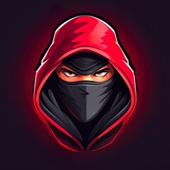 vector design gaming esport mascot logo of ninja