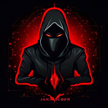 vector design gaming esport mascot logo of ninja