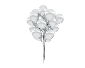 Party balloons isolated on background. 3d rendering - illustration