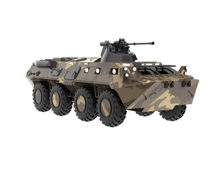Fototapeta premium Armored vehicle isolated on background. 3d rendering - illustration