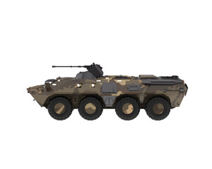 Fototapeta na wymiar Armored vehicle isolated on background. 3d rendering - illustration