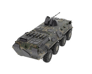 Armored vehicle isolated on background. 3d rendering - illustration
