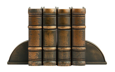 Contemporary Bookends On Transparent Background.