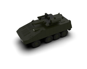 Naklejka premium Armored vehicle isolated on background. 3d rendering - illustration