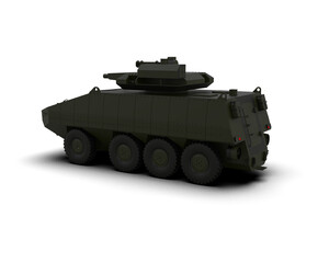 Naklejka premium Armored vehicle isolated on background. 3d rendering - illustration