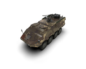 Armored vehicle isolated on background. 3d rendering - illustration