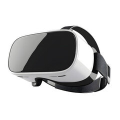 Fototapeta premium VR glasses. Black and white virtual reality headset Isolated on transparent background