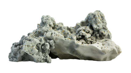 heavy reef rock, isolated on transparent background