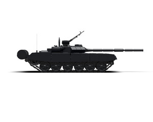 Fototapeta premium Armored tank building isolated on background. 3d rendering - illustration