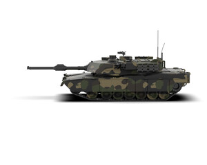 Armored tank building isolated on background. 3d rendering - illustration