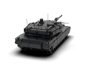 Armored tank building isolated on background. 3d rendering - illustration