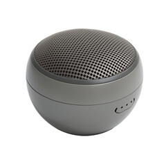 grey wireless portable speaker, isolated on transparent background