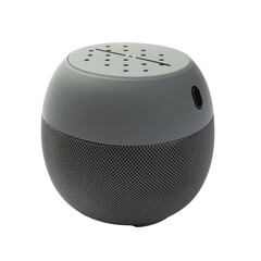 grey wireless portable speaker, isolated on transparent background