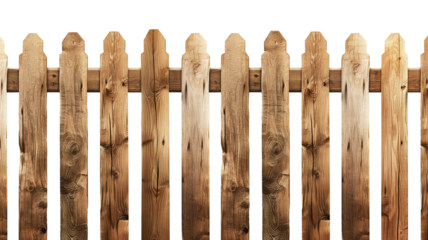 wooden fence,isolated on transparent background