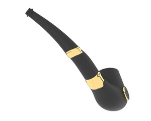 Tobacco pipe isolated on background. 3d rendering - illustration