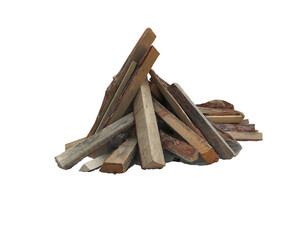 Wood for fire isolated on background. 3d rendering - illustration