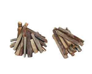 Wood for fire isolated on background. 3d rendering - illustration