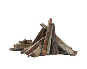 Wood for fire isolated on background. 3d rendering - illustration