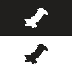 Pakistan map isolated on white background, vector illustration design