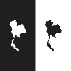 Thailand map, individual regions with names, administrative division, colors map isolated on white background vector