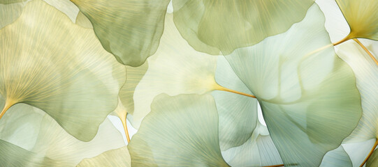 Fototapeta na wymiar Nature concept background made of ginkgo biloba leaves.