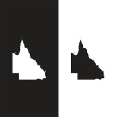 Queensland Australia Map line icon. illustration graphic of Queensland Australia Map