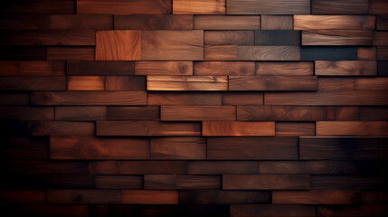 Dark wood boards are used for backgrounds.