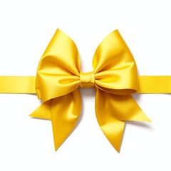 Qold ribbon bow. Bow on a white background. Qolden bow.